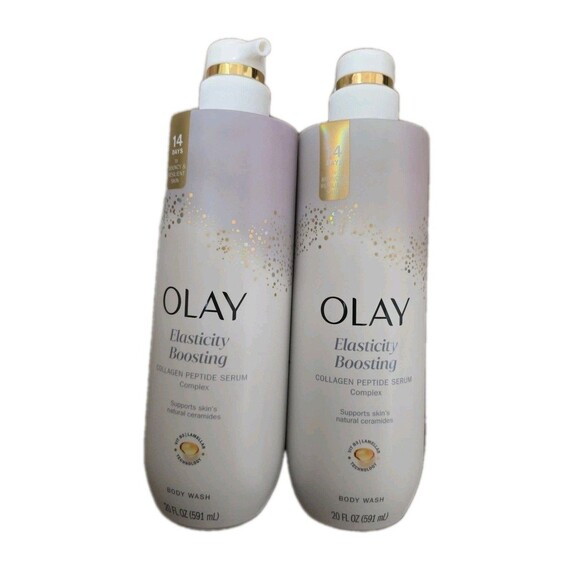 Olay‎ Elasticity Boosting Collagen Peptide Body Wash 20oz (2-Pack) - Picture 2 of 3